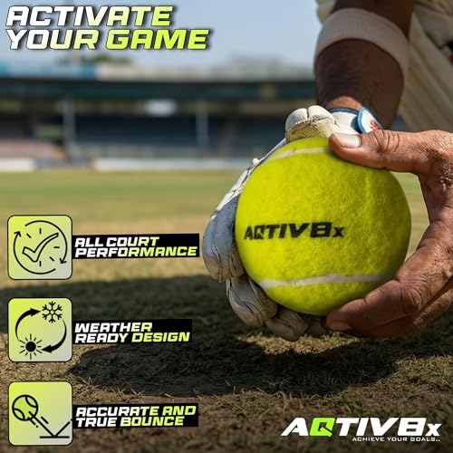 Image of Tennis Cricket Ball, Light Weight Rubber Cricket Balls for Men, Women, Boys & Girls