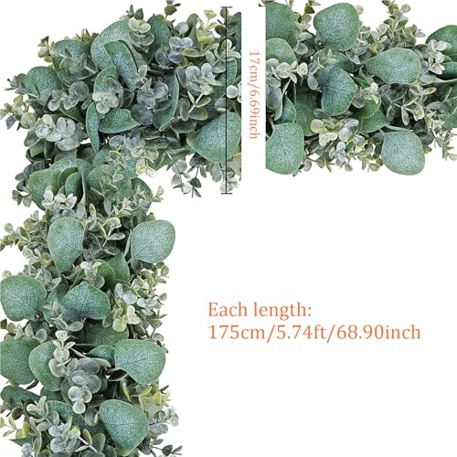 Guirlande d'eucalyptus artificielle 1m70 argenté pour décoration - 5