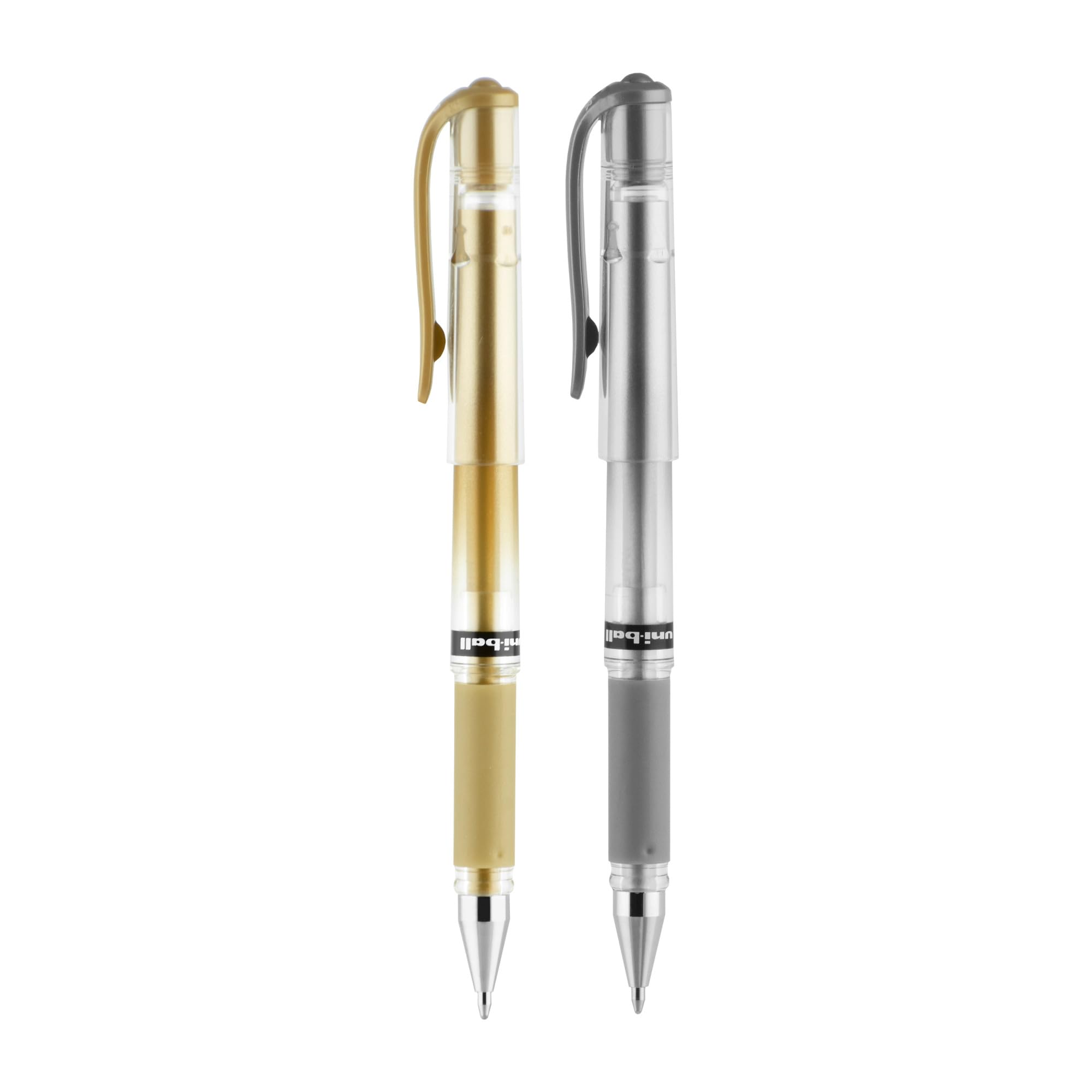 uniball Signo Gel-Schlagstifte, dicke Spitze (1,0 mm), verschiedene Metallic-Farben, 2 Stück