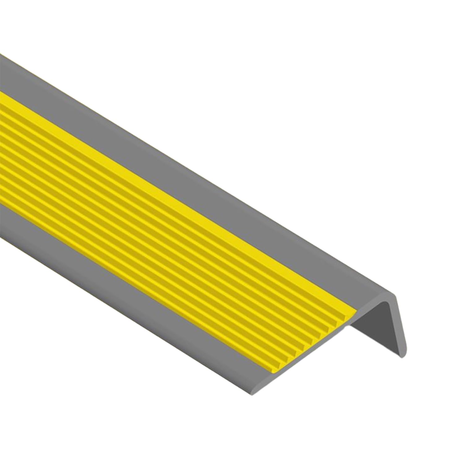FOELANNE Self Adhesive Rubber Angle Edging, Stair -Slip Nosing Adhesive Edge PVC Treads Wear Multicolor 2-5m(Yellow,300cm)