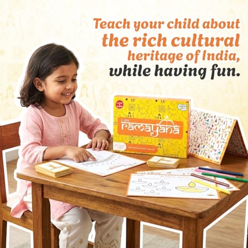 Image of I-Spy Ramayana Board Game for Kids and Adults | Gift Set for Kids Age 4,5,6,7,8+| Indoor Board Game | Perfect for Family Entertainment | Up to 4 Players | Made in India