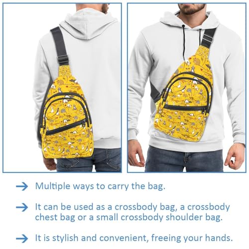 Bolso bandolera pequeño Fancy Animal multicolor para tus rutas de senderismo y viajes activos 2