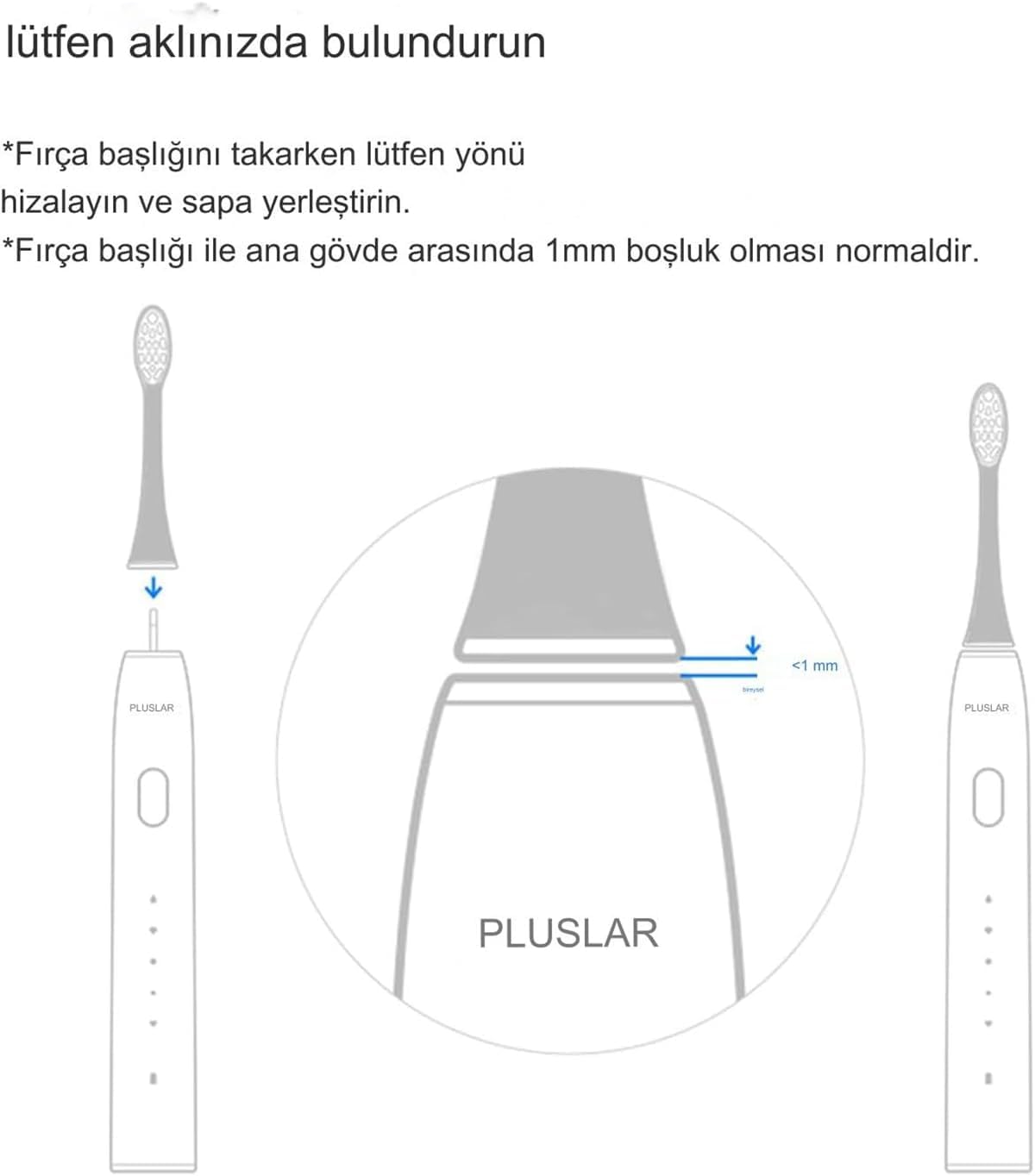 PLUZZ Diş Fırçası Yedek Başlık 2 Paket