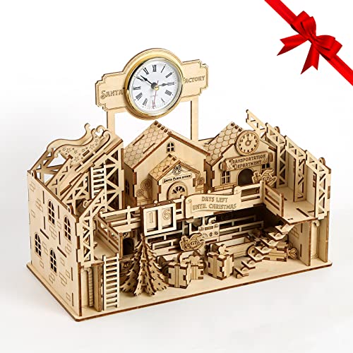 Uguter 3D Wooden Puzzle Santa's Workshop House Model Kit Diy Home Decoration Stunning Easter Christmas Birthday Gifts For Adults And Teens (Santa’s Factory) #TOP27