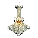 Elegant Lighting 8006G35G/SS Toureg Collection 16-Light Large Hanging Fixture with Swarovski Strass/Elements Crystals, Gold Finish