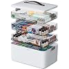 CTIME 4-Tier Medicine Organizer – Portable Medicine Cabinet with Handle