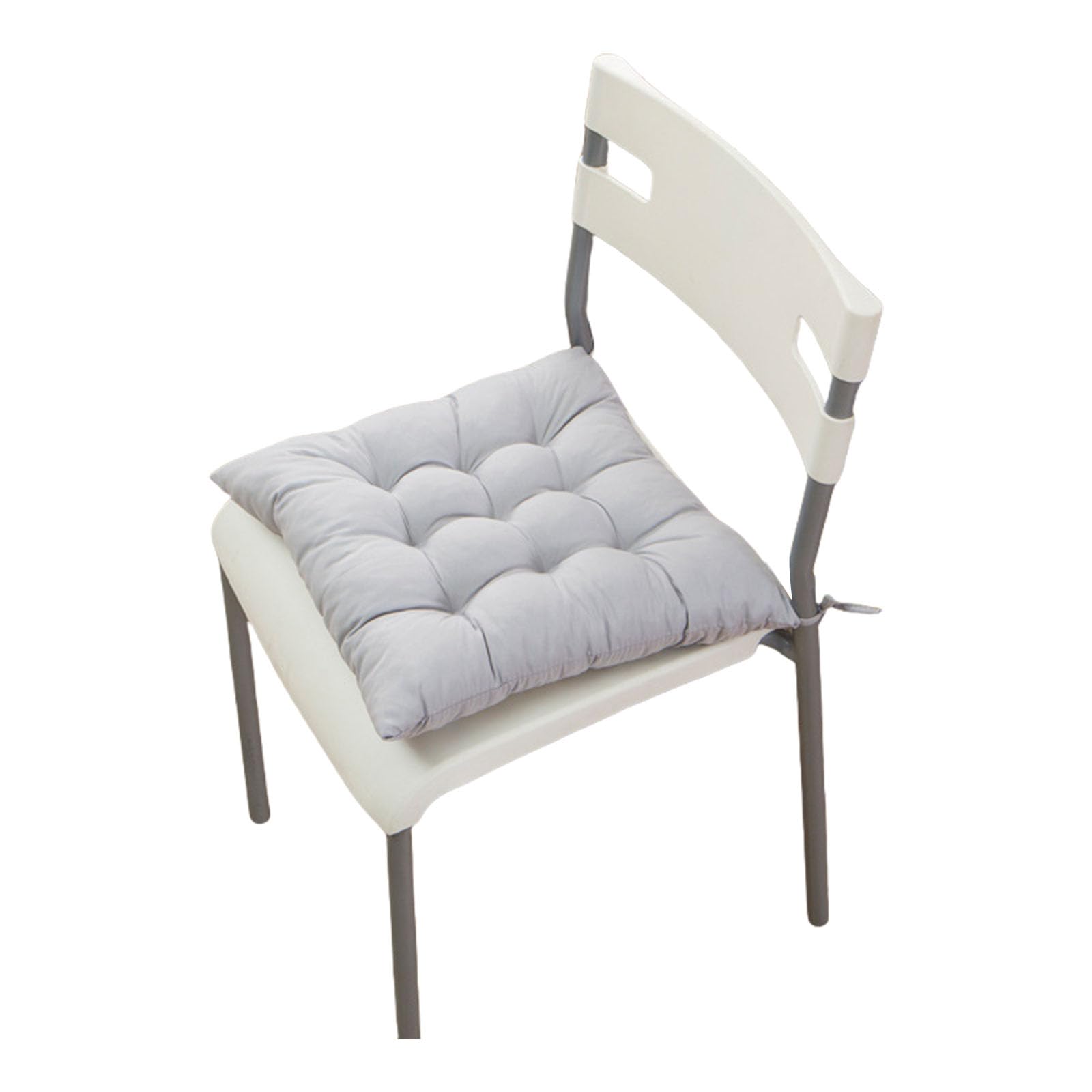 Tsophreniq Light Grey Plushes Desk Chair Pad High Densitys Foam Filling Antislip Chair Cushions Long Color Home Use Ergonomic Seat Pad For Desk Chairs