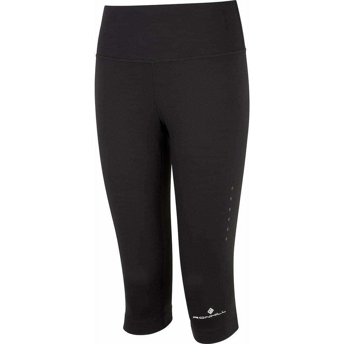 Ronhill Running, Wmn's Core Capri, Black/Bright White, Size 8