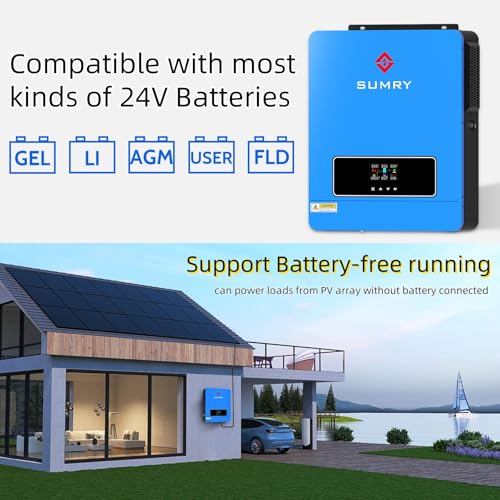 SUMRY 3600W 24V to 110V Hybrid Inverter