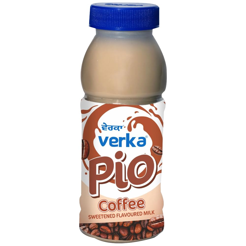 Verka Pio Coffee Flavoured Milk, 180 ml Pet Bottle : Amazon.in
