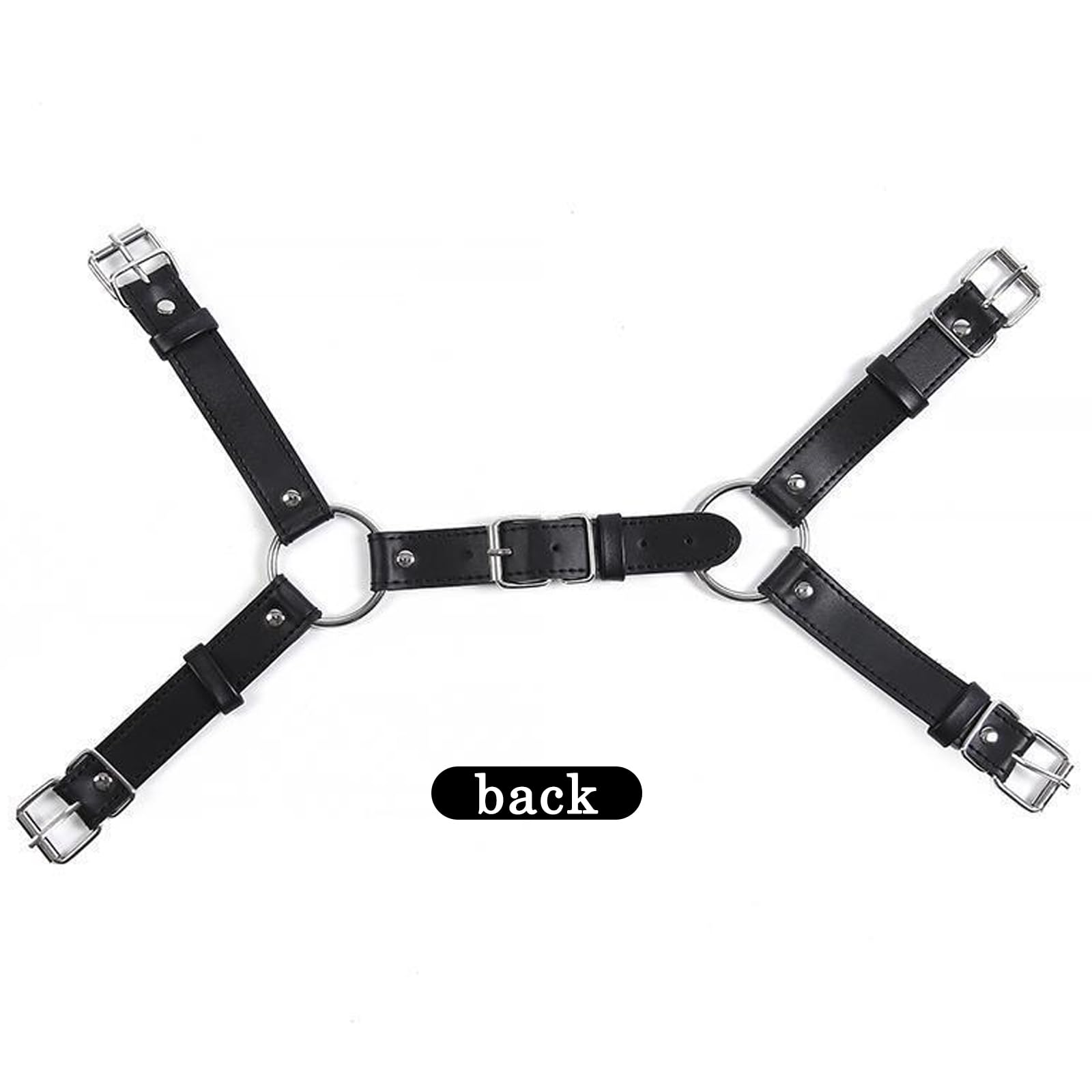 BDSMJOY Arnés de cuero hombre, arnés fetiche para hombres gay, arnés bondage, ropa interior sexy gay para hombre, conjunto BDSM, ropa fetiche, lencería erótica para hombres (A)