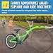 KaZAM Co-Pilot Bike Trailer - 20 Inch Bike Trailer with Adjustable BMX Stem and Handlebar - Lightweight Aluminum Frame and Padded Saddle for Cycling - Perfect for Family Rides - Green