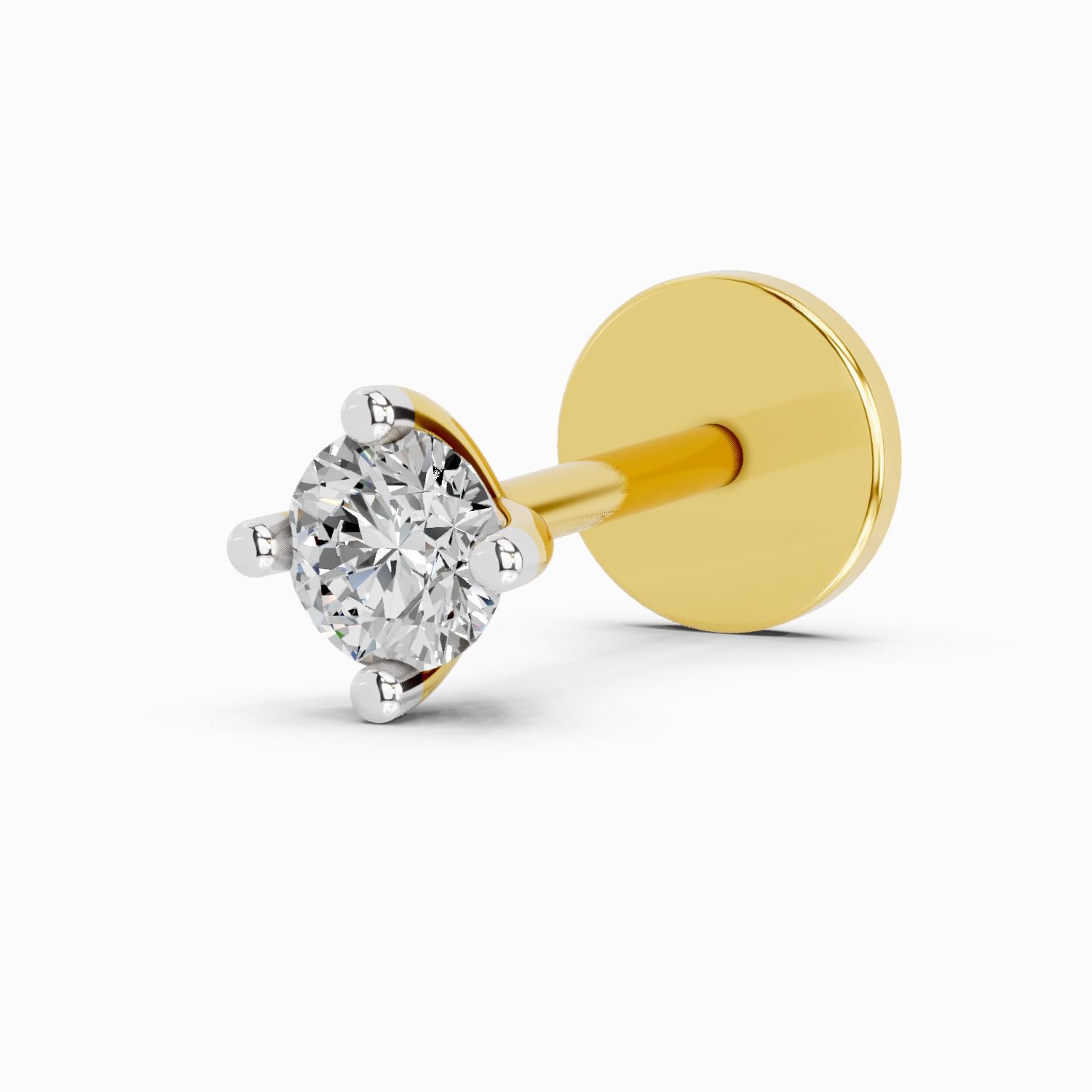Lab Grown Diamond 0.05 Carat IGI Certified Round Shape Solitaire Diamond Nose Pin for Women | 14K Gold FG VS Quality Diamonds-image-10