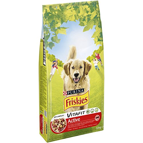 FRISKIES - Active - au Bœuf - 10kg - Croquettes pour Chien Adulte - Lot de 1 Cover