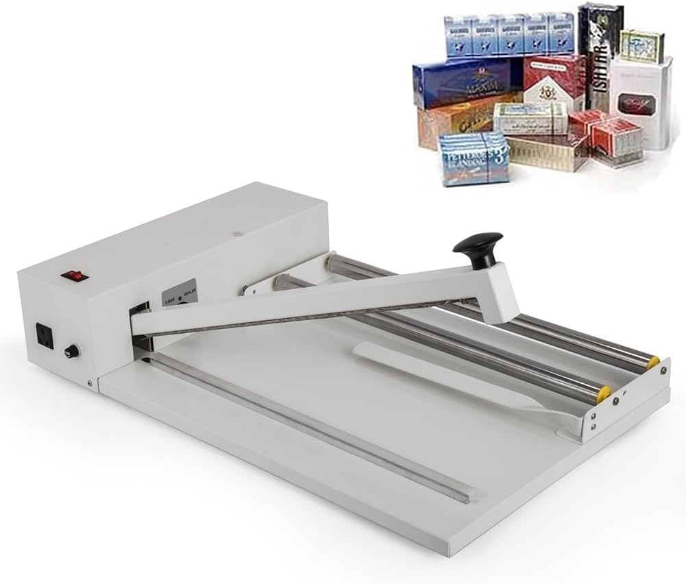 IUokLU 2 In 1 Hand Wrapping Machine Shrink Wrap Machine With Heat Gun, Shrink Film Shrink Wrap Sealer Compatible With Pvc Pof Film, Film Wrapper For Food Book Box Packaging