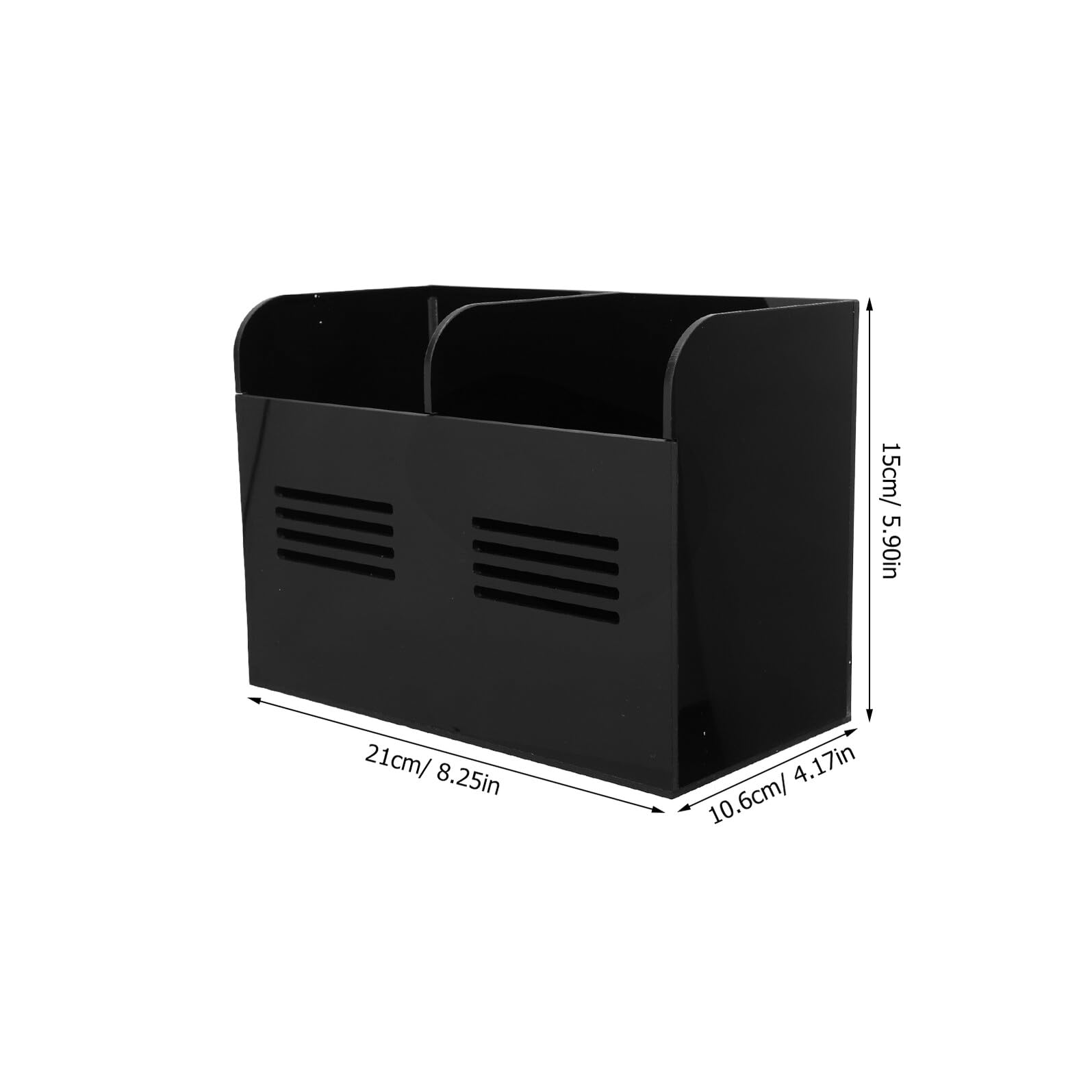 Acryl Trinkhalmbox Schwarz für Strohhalme und Essstäbchen | Offenes Design mit Deckelöffnung, Kompakte Form für Theke, Leicht zu Reinigen