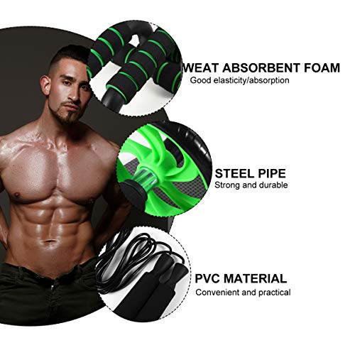 Conjunto de 7 peças de equipamentos de fitness físico da Besportble, corda de pular, rolo ab, treina