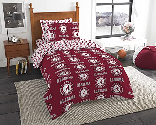 Northwest NCAA Alabama Crimson Tide Unisex-Adult Bed in a Bag Set, Twin, Rotary