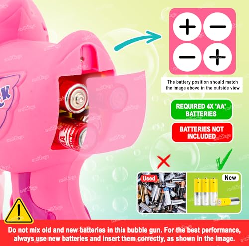 Image of Zest 4 Toyz Bubble Gun for Kids | Duck Bubble Blowing Toy with Bubble Solution | Bubble Shooter Duck Design Easy-to-Use for Boys and Girls - Pink
