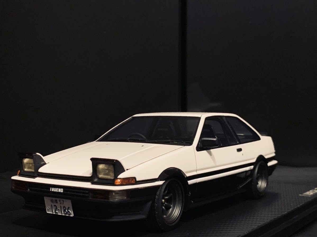 まとめ買い　トヨタ AE86 トレノ 頭文字D 1/32 ホワイト　2台セット 806c537810fae438813dae85ee48c3