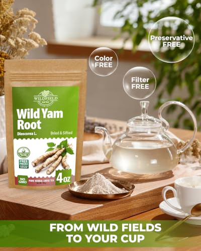Image of 4 oz Wild Yam Root Herbal Tea (Dioscorea) - 113g Wild Yam Root Loose Herb Tea Name Silvestre