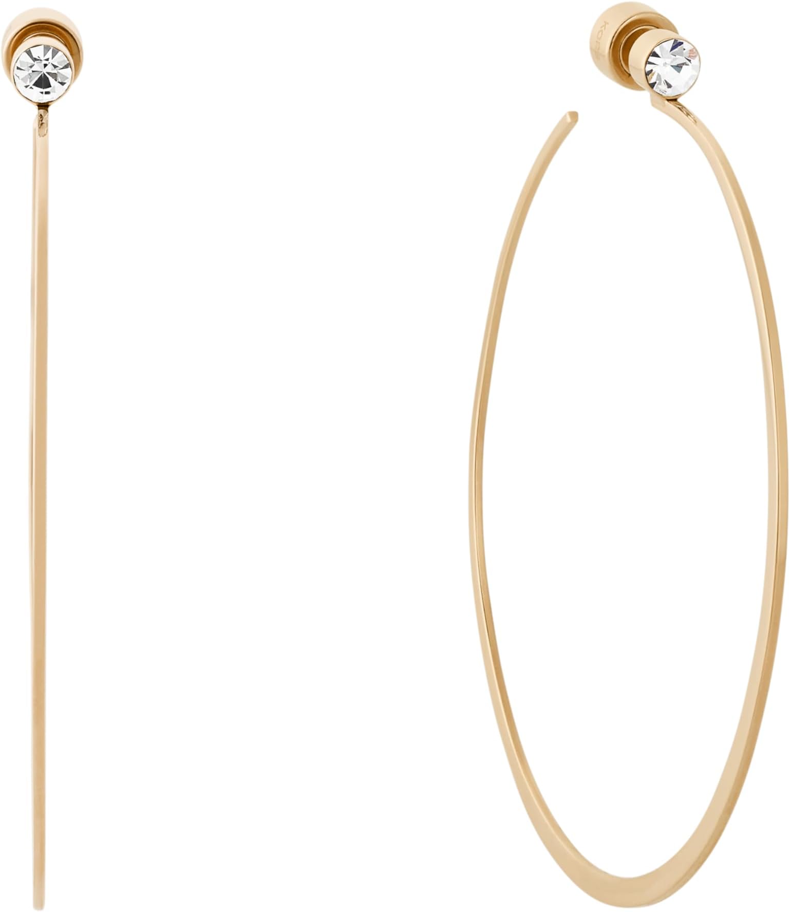 Gold-Tone Hoop Earrings for Women; Huggie Earrings for Women; Stainless Steel Earrings; Jewelry for Women
