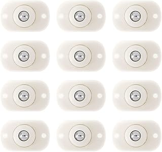 12 Pcs Casters Wheels Self Adhesive Paste Pulley/Stainless Steel Mini Swivel Caster Wheels with 360 Degree Rotation for Plastic Storage Bins Container Small Furniture Trash Can Box Moving Wheels (12 Pcs)