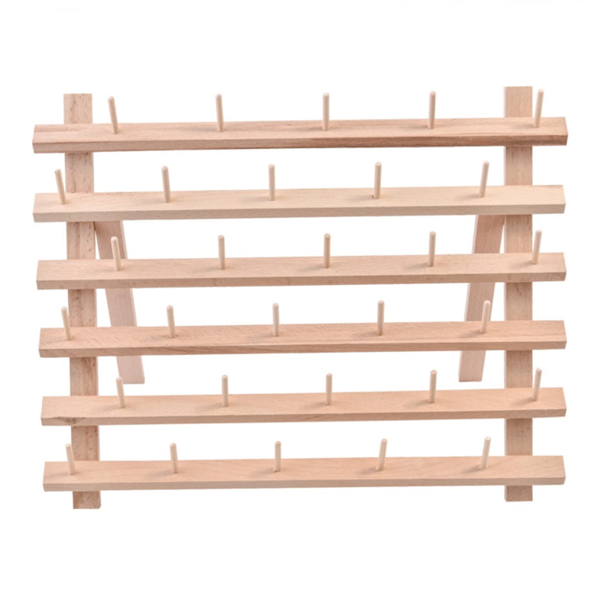 Operitacx Spulenhalter Aus Buchenholz Für Nähgarn Faltbarer Organizer Mit Garnrollenhalterungen Garnregal Für Stickmaschinen Und Quilten Platzsparend Wand Oder Tisch Aufstellbar