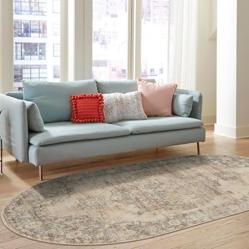 Tapete Unique Loom Portland Collection 6'1" x 9' Oval miniatura 3
