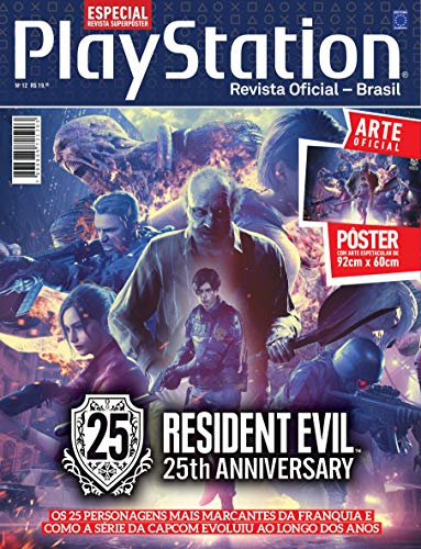 Revista Especial de Colecionador Resident Evil 25th Anniversary com Superpôster Exclusivo