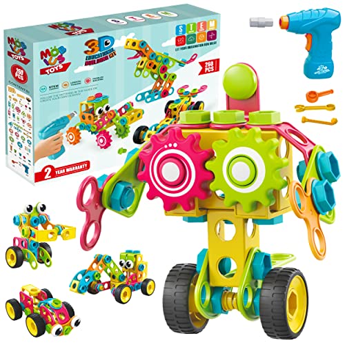 MÖBIUS Toys 260 Piece STEM Learning Toys Kids Construction Engine...