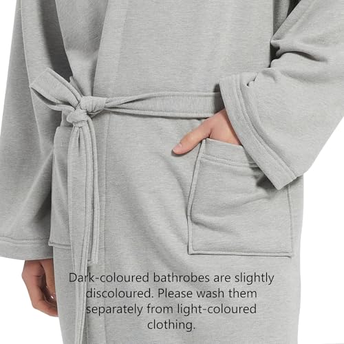Hooded Sweatshirt Robe, Mens Hoodie Robe, Long Bathrobe with Hood and Pockets2
