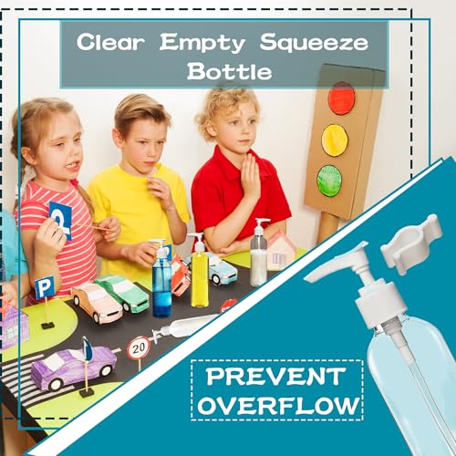 52 Pcs Empty Plastic Pump Bottle 8 oz/ 250 ml Clear Lotion Pump Dispenser Refillable Shampoo Containers Bulk with Travel Lock for Body Wash Liquid Soap Massage Oil Face Cream Conditioner4