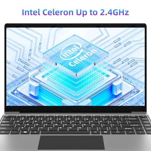 Image of jumper Laptop 14 Inch, 12GB RAM 256GB SSD, Laptop Computer with Celeron N4100 CPU, FHD 1920x1080 Display, 35.52WH Battery, 2.4G+5G WiFi, BT4.0, 2 Speakers, Portable Student Laptops.