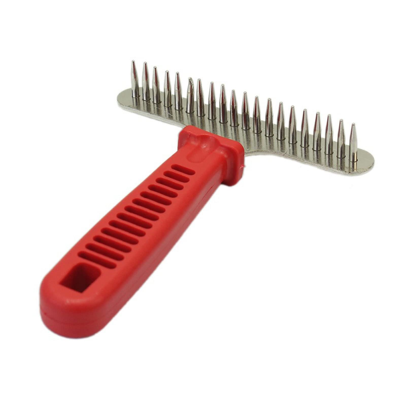 DieffematicSZ Peine Pet Dog Cat Professional Grooming Long Hair Fur Rake Herramienta de Peine de Cepillo estatal