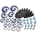 PiercingJ 48 Pieces Acrylic Gauge Kit Spiral Tapers Tunnels and Plugs 12G-1/2" Ear Stretching Starter - 24 Pairs