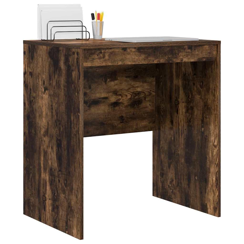 Vidaxl Desk Smoked Oak 70 X 50 X 76 Cm, Brown