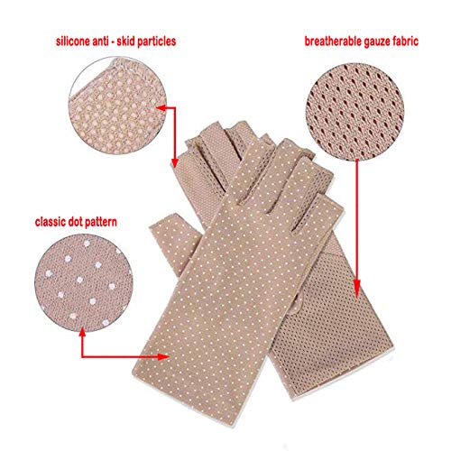 Cierto UV-Sonnenschutzhandschuhe Für Damen – UPF 50+, Kühlend, Rutschfest, Ideal Für Radfahren, Laufen & Garten