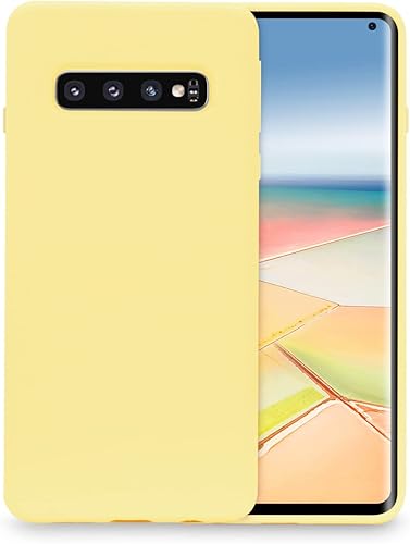 SYMOCA Funda de silicona compatible con Galaxy S10 4G funda de 6.1 pulgadas, forro de tela de microfibra, funda de goma de gel de cuerpo completo