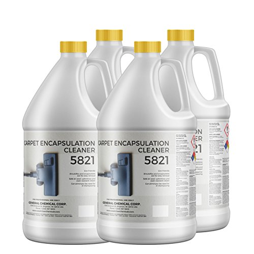 CarpetGeneral Carpet Encapsulation Cleaner 5821 - Rug Shampoo for Upholstery, Rugs, & Wool - Fast Drying, Nature Conscious Cleaning - Professional Grade Carpet Solution - Case of 4 (1 Gallon)