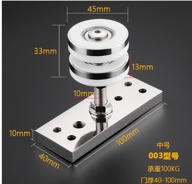 Herraje para puerta plegable pesada, rieles y rodillos de aluminio para puertas corredizas de clósets, montaje de techo miniatura 4