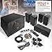 Pyle 5.1 Channel Home Theater Speaker System - 300W Bluetooth Surround Sound Audio Stereo Power Receiver Box Set w/ Built-in Subwoofer, 5 Speakers, Remote, FM Radio, RCA - PT589BT,Black
