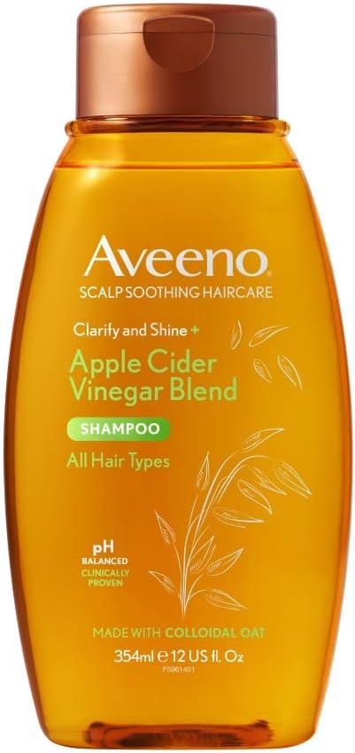Aveeno Itchy Scalp Soothing & Clarifying Shampoo with Apple Cider Vinegar for Greasy Hair 354ml