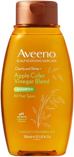 Aveeno Itchy Scalp Soothing & Clarifying Shampoo with Apple Cider Vinegar for Greasy Hair 354ml