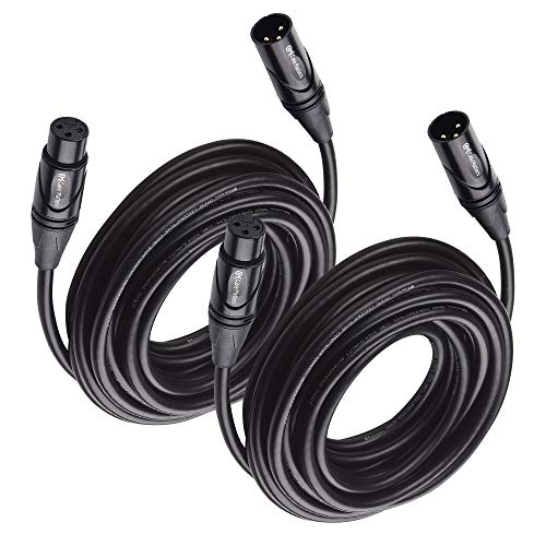 Cable Matters 2-Pack Premium XLR to XLR Microphone Cable 20 Feet