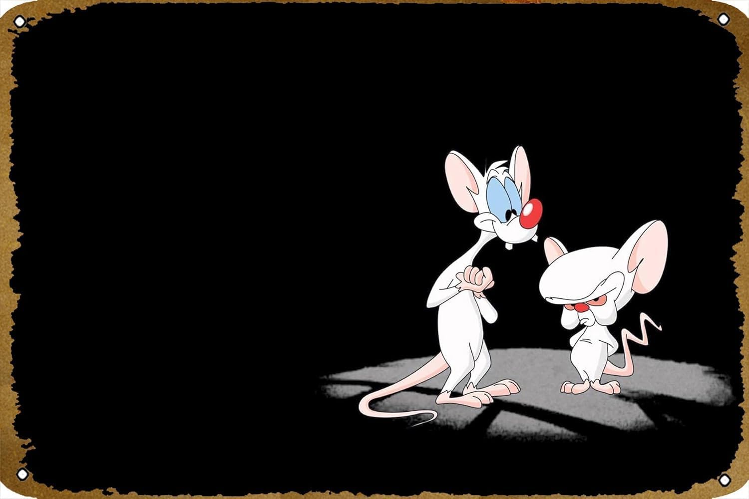 Pinky And The Brain, Tv Show Vintage Tin Sign Metal Poster