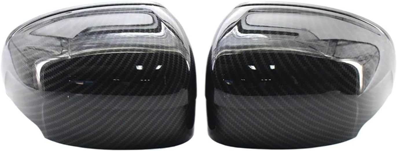 車用カーボンファイバー製サイドドアバックミラーカバートリム リアビューミラーキャップ ボルボ XC60 2018 2019 2020