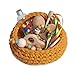 Cesto tesoros bebé. Cesto sensorial bebé. Juego estimulación sensorial Montessori para bebés entre 4 y 18 meses. ¡Más que un juego para el aprendizaje de tu bebé! COLOR MOSTAZA