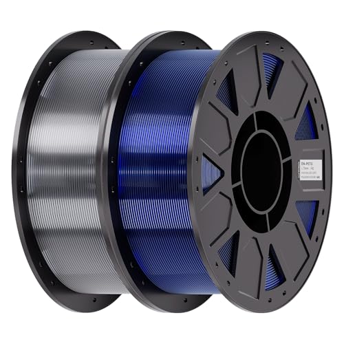Image of Creality Ender PETG 3D Printer Filament 1.75mm 2KG (4.4bs), High Precision, Strong Toughness, Odorless, Better Flow, Moistureproof 3D Printing Ender PETG Filament, Clear & Transparent Blue