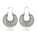 Cyntan Gypsy Hoop Dangle Earrings Boho Ethnic Jewelry Antique Retro Tribal Earrings Swirl Indian Boho Earrings Body Jewelry For Women Girls